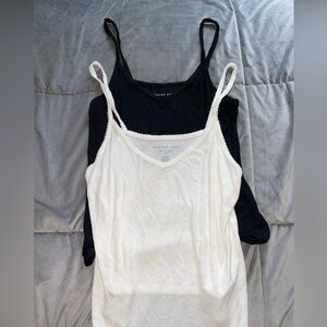 American eagle black and white cami tops. Size medium. (Sold as a pair)